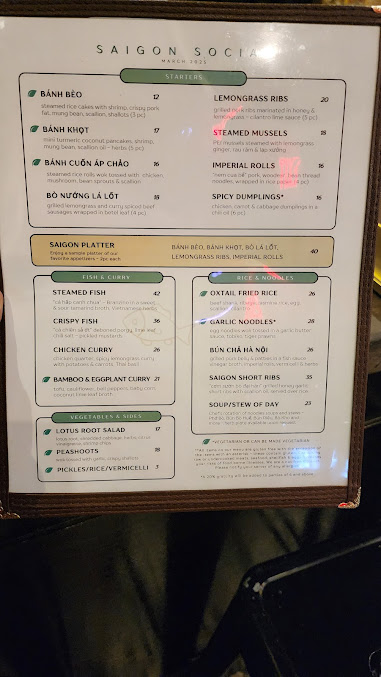 Menu Saigon Social - 0