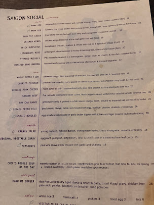 Menu Saigon Social - 1
