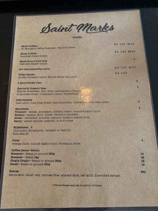 Menu Saint Marks - 3