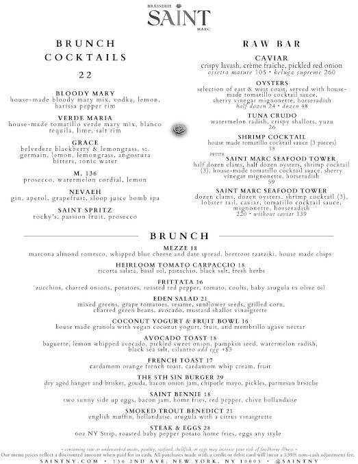 Menu Saint Restaurant Bar & Speakeasy - 9