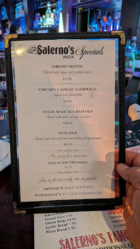 Menu Salernos Pizza Pasta Of Oak Park - 7