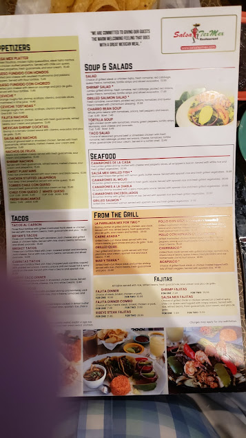 Menu Salsa Tex Mex Plano Texas - 1