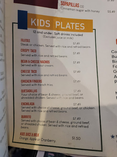 Menu Salsa Tex Mex Plano Texas - 5