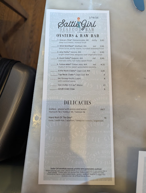 Menu Saltie Girl - 9