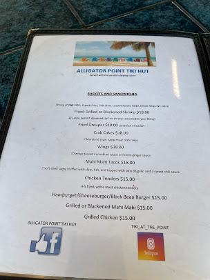Menu Salty Pearl Alligator Point Tiki - 0