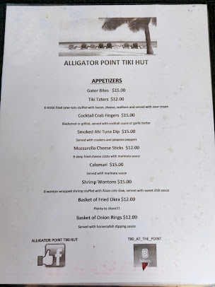 Menu Salty Pearl Alligator Point Tiki - 1