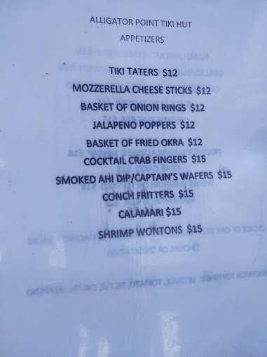 Menu Salty Pearl Alligator Point Tiki - 4