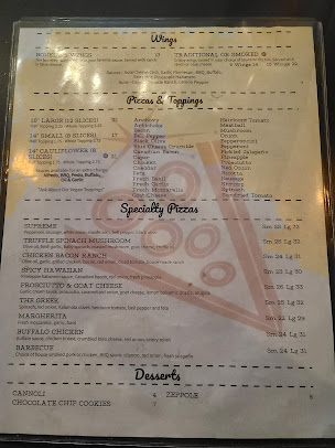 Menu Salvation Pizza Kitchen Bar Rainey St - 1
