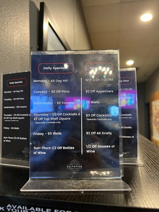 Menu Salvation Pizza Kitchen Bar Rainey St - 9