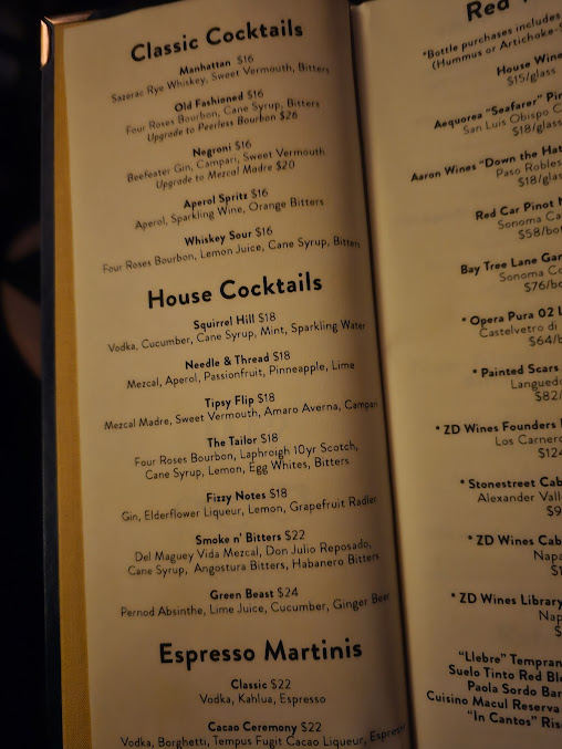 Menu Sam First Jazz Club Bar - 1
