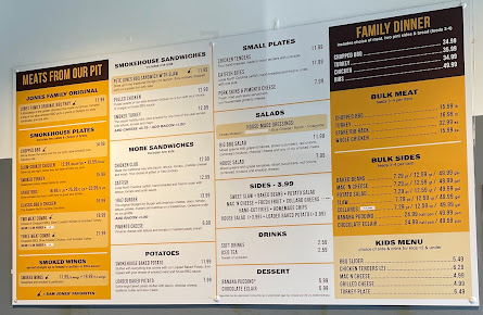 Menu Sam Jones Bbq - 1