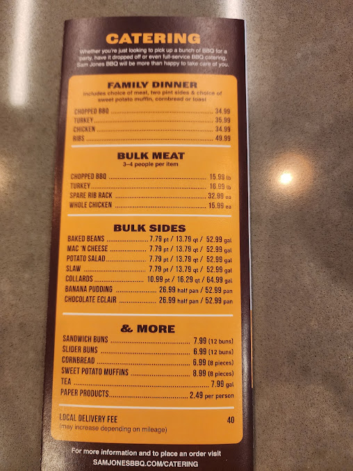 Menu Sam Jones Bbq - 9