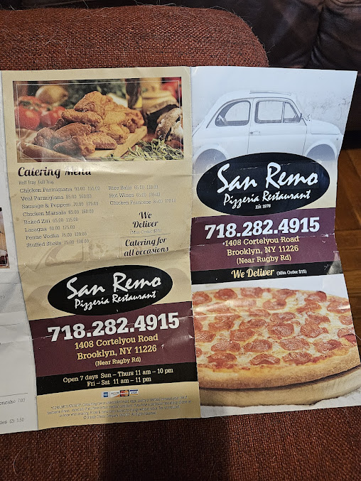Menu San Remo Pizzeria & Restaurant - 6