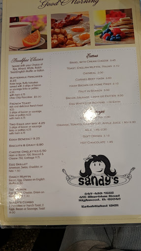 Menu Sandy's - 0