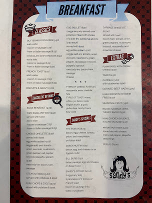 Menu Sandy's - 2