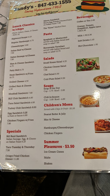 Menu Sandy's - 4