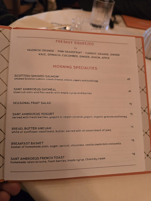 Menu Sant Ambroeus Brookfield - 2