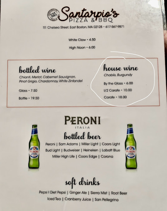 Menu Santarpio's Pizza - 1