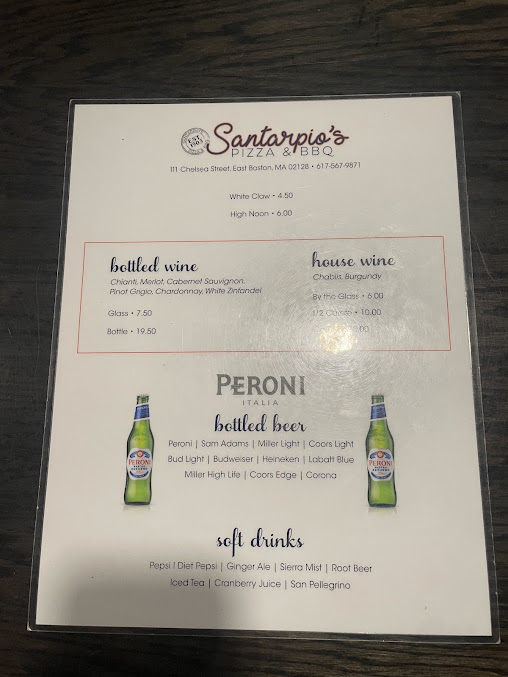 Menu Santarpio's Pizza - 2
