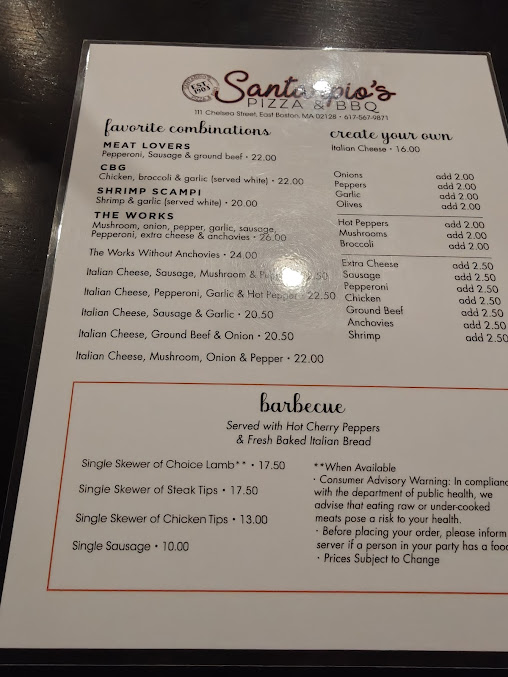 Menu Santarpio's Pizza - 3