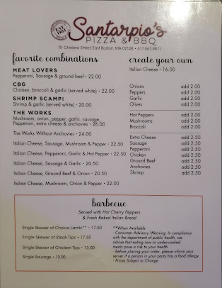 Menu Santarpio's Pizza - 7