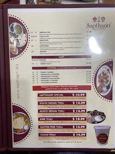 Menu Sapthagiri Taste Of India - 5