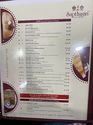 Menu Sapthagiri Taste Of India - 7