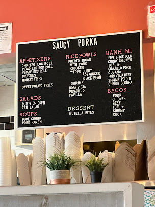 Menu Saucy Porka Hyde Park - 1