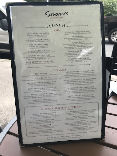 Menu Savona's Trattoria & Bar - Kingston - 4