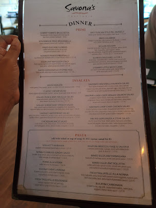 Menu Savona's Trattoria & Bar - Kingston - 5