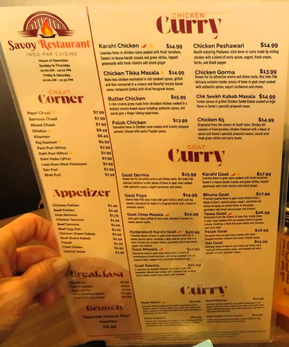 Menu Savoy Restaurant - 8