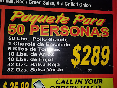 Menu Sawaya Brothers Jr Pollo Mex - 1