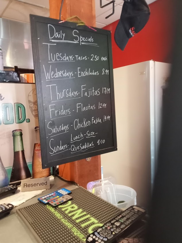 Menu Sazon Tex Mex And More - 1