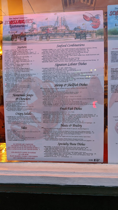 Menu Schellenger's Restaurant - 0