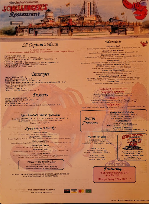 Menu Schellenger's Restaurant - 9