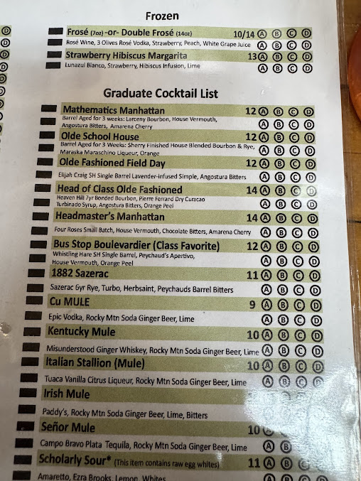 Menu School House Kitchen And Libations - 8