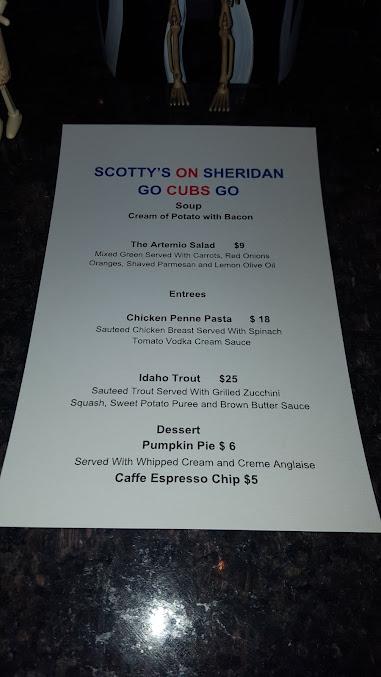 Menu Scotty's On Sheridan - 1