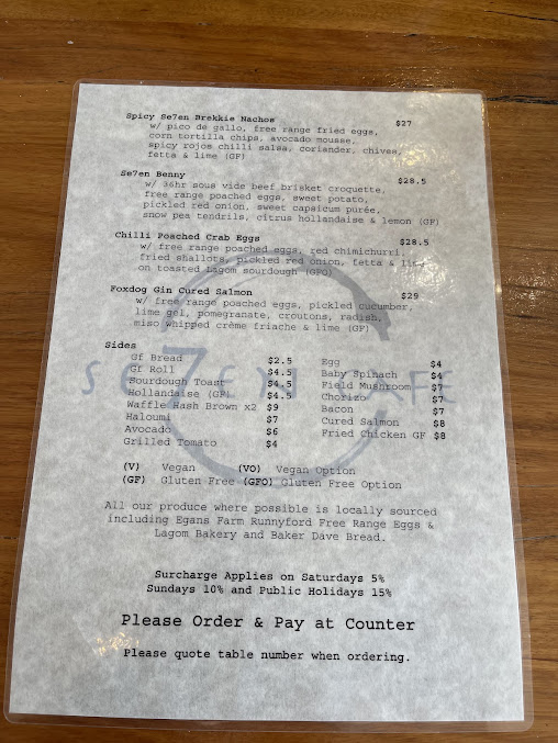 Menu Se7En Cafe By The Sea - 5
