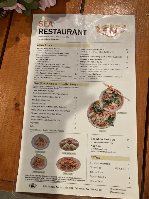 Menu Sea Restaurant - 1