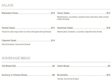 Menu Seahorse Restaurant - 1
