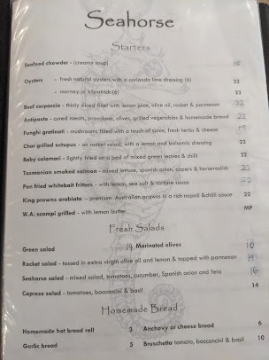 Menu Seahorse Restaurant - 2