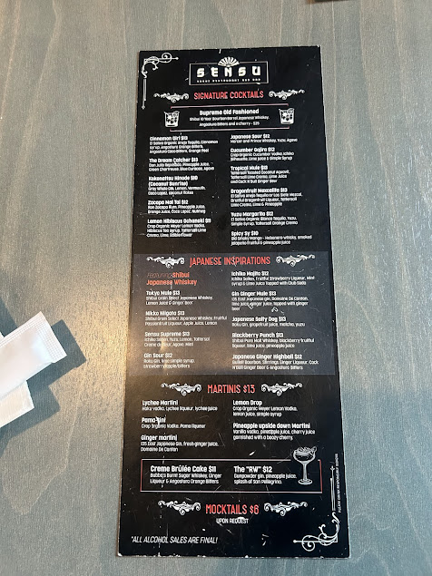 Menu Sensu Sushi Restaurant And Bar - 5