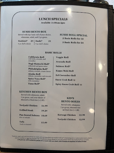 Menu Sensu Sushi Restaurant And Bar - 7