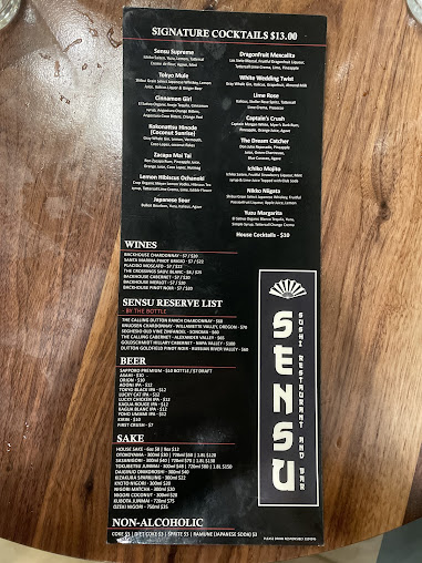Menu Sensu Sushi Restaurant And Bar - 8