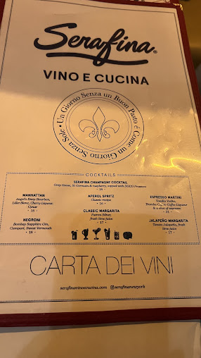 Menu Serafina Tribeca - 2