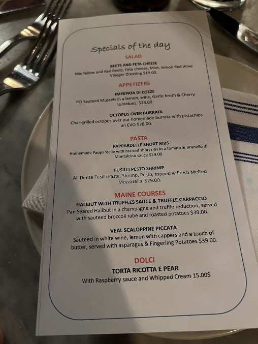 Menu Serafina Tribeca - 4