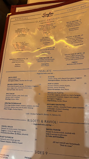 Menu Serafina Tribeca - 5