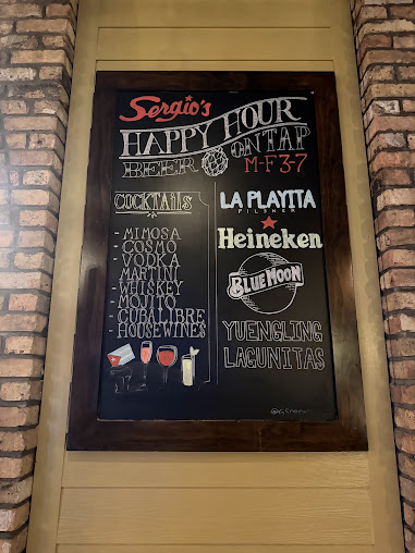 Menu Sergio's Restaurant - 2