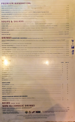 Menu Sergio's Restaurant - 3