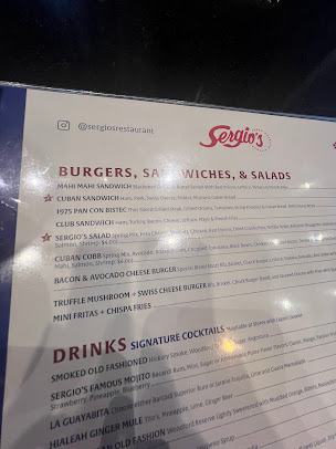 Menu Sergio's Restaurant - 6